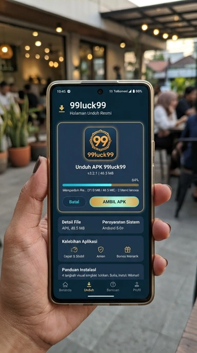 Tampilan halaman APK 99luck99