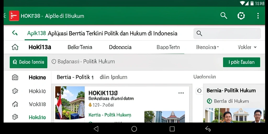 Tampilan antarmuka HOKI138 pada berita politik dan hukum.