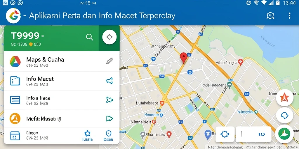 Tampilan antarmuka aplikasi Info Macet T9999 yang informatif.