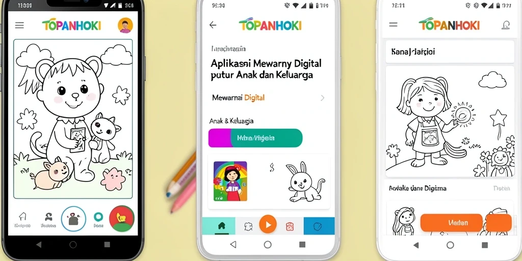 Antarmuka aplikasi TOPANHOKI untuk mewarnai digital yang menarik.
